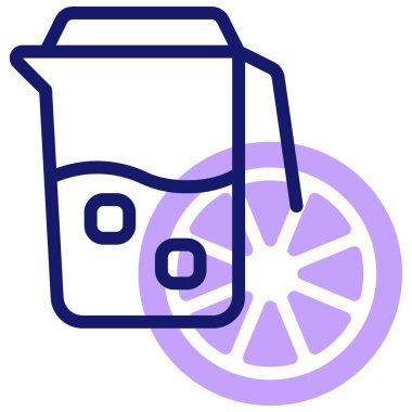 Meyve suyu paketi. Web simgesi basit illüstrasyon 