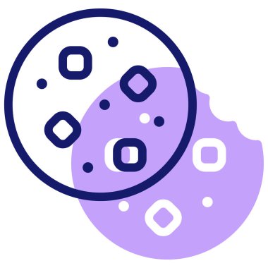 Kurabiye simgesi, vektör illüstrasyonu basit tasarım