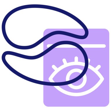 Göz maskesi simgesi, vektör illüstrasyonu basit tasarım