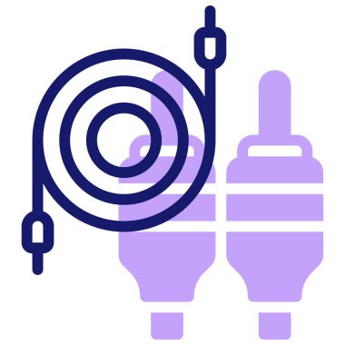 Kablo. Web simgesi basit illüstrasyon 