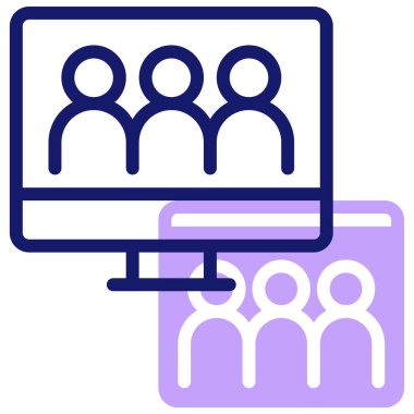 Teknoloji. Web simgesi basit illüstrasyon 