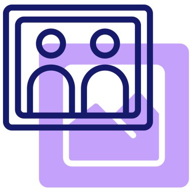 Resim modern simgesinin vektör illüstrasyonu 