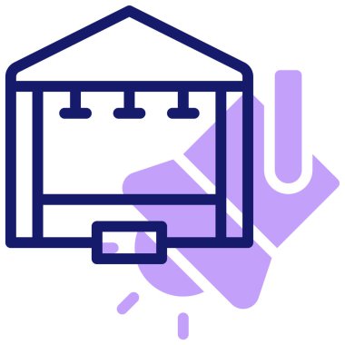 sahne simgesi, vektör illüstrasyonu 