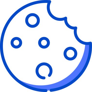 Kurabiye simgesi, vektör illüstrasyonu basit tasarım