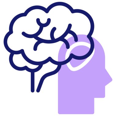 Beyin fırtınası ve zihin ikonu. Beynin özet çizimi