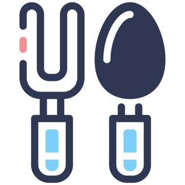 Çatal bıçak. Web simgesi basit illüstrasyon