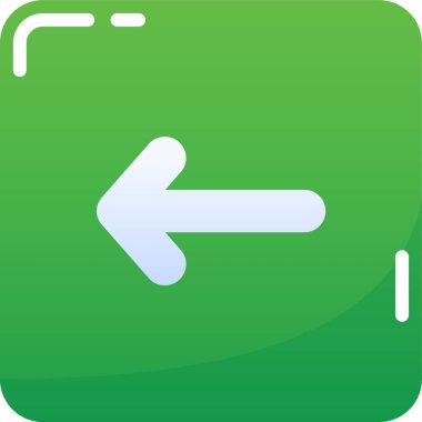 Geri modern simge, vektör illüstrasyonu