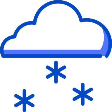 Kar yağıyor. Web simgesi basit illüstrasyon 