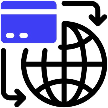 Küresel Web simgesi basit illüstrasyon