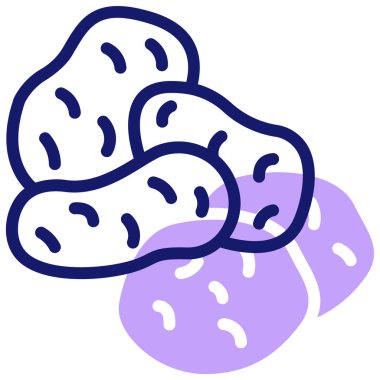 Mor ve beyaz turpun vektör çizimi