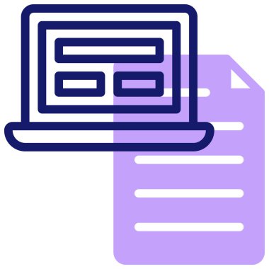 Bilgisayar. Web simgesi basit illüstrasyon