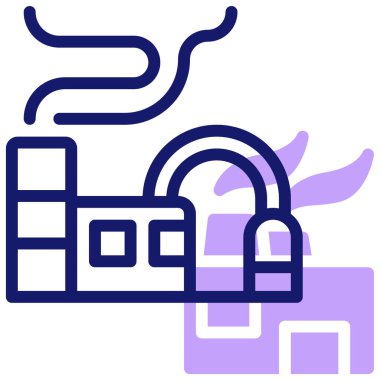 Fabrika simgesi vektör illüstrasyonu