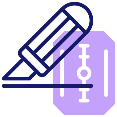 Kesici, web simgesi basit illüstrasyon