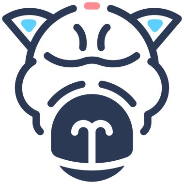 Beyaz arkaplanda izole edilmiş renkli deve