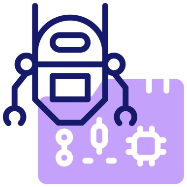 robot ikon vektör illüstrasyonu