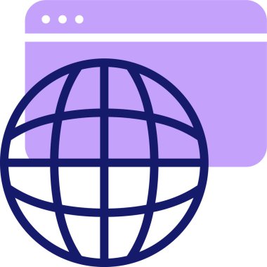 Tarayıcı. Web simgesi basit illüstrasyon 