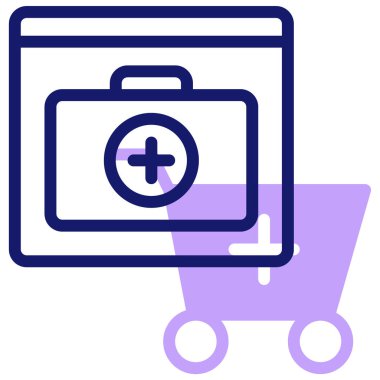 Eczane simgesi, vektör illüstrasyonu basit tasarım