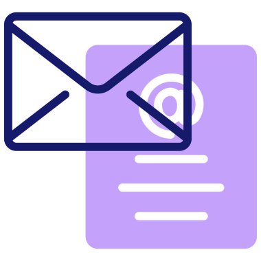 E-posta. Web simgesi basit illüstrasyon