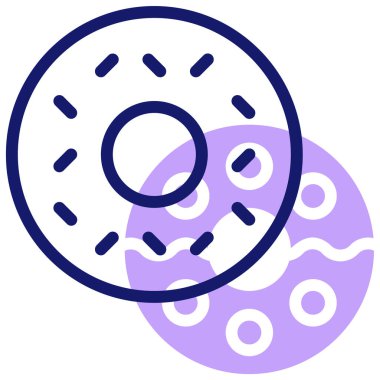 donut simgesi, vektör çizimi