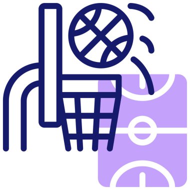 Basketbol. Web simgesi basit illüstrasyon