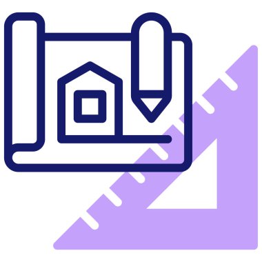 Mimari simgesi, vektör illüstrasyonu