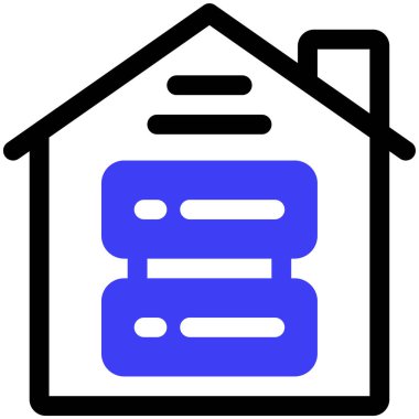 Eve. Web simgesi basit illüstrasyon