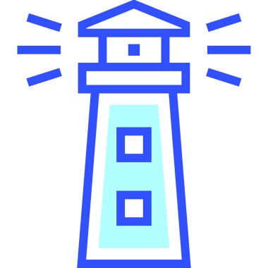 Deniz feneri. Web simgesi basit tasarım