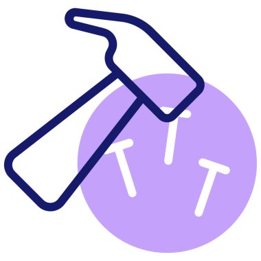 Çekiç. Web simgesi basit illüstrasyon