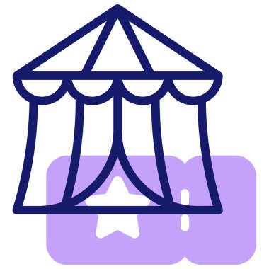 Sirk çadırı Web simgesi basit illüstrasyon