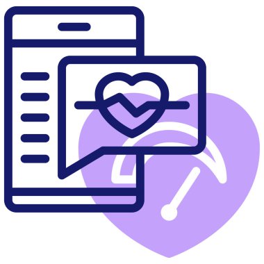 Kalp. Web simgesi basit tasarım