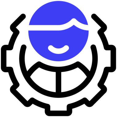 yönetim web simgesi basit illüstrasyon