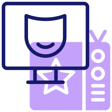 televizyon web simgesi basit tasarım