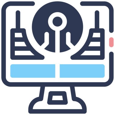 Teknoloji. Web simgesi basit illüstrasyon 