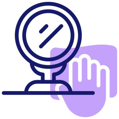 Ayna. Web simgesi basit illüstrasyon