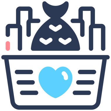 balık ve çip simgesi, vektör çizimi basit tasarım