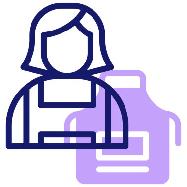 Barista modern simgesi, vektör illüstrasyonu