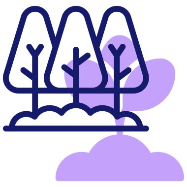 Ağaçlar web simgesi basit tasarım