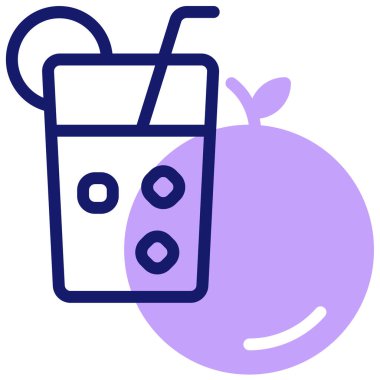 Meyve suyu paketi. Web simgesi basit illüstrasyon 