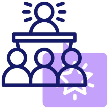 Konuşma web simgesi basit illüstrasyon