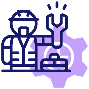 Mühendis. Web simgesi basit illüstrasyon