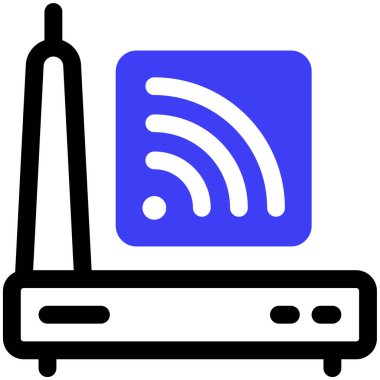 router simgesi vektör illüstrasyonu