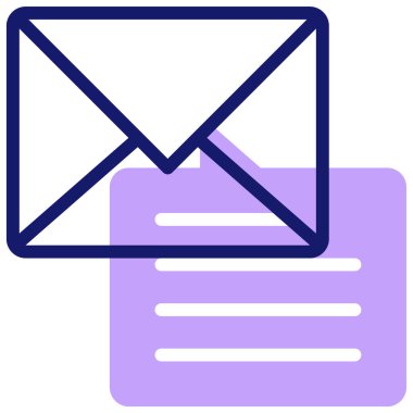 E-posta. Web simgesi basit illüstrasyon