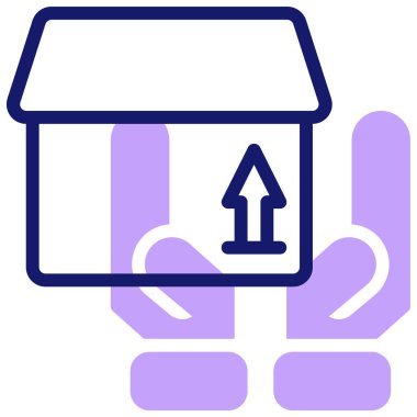 Paket web simgesi basit illüstrasyon