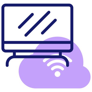 TV simgesi, vektör illüstrasyonu basit tasarım