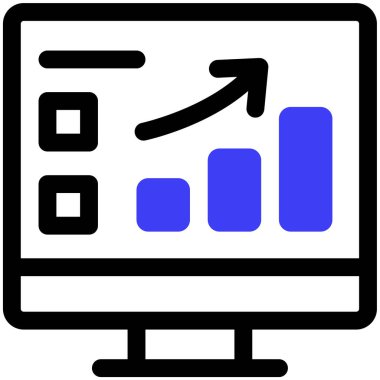 Analizler. Web simgesi basit illüstrasyon