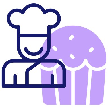 Baker modern simgesi, vektör çizimi