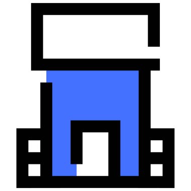 sırt çantası simgesi, vektör illüstrasyonu basit tasarım