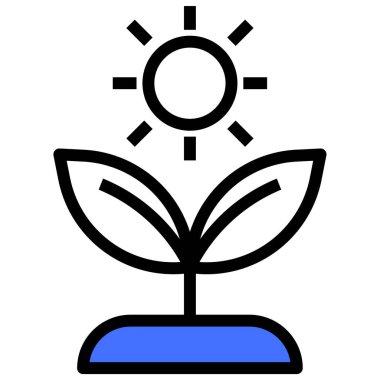 bitki simgesi vektör illüstrasyonu