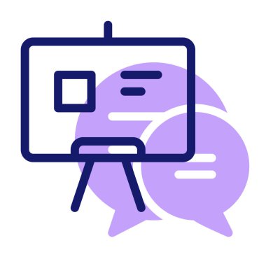 Konuş. Web simgesi basit illüstrasyon