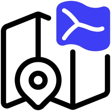 Harita. Web simgesi basit illüstrasyon